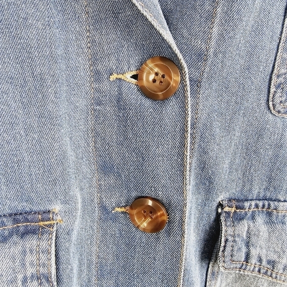 Kensie Denim Jean Jacket NWT, size Large - Picture 7 of 9